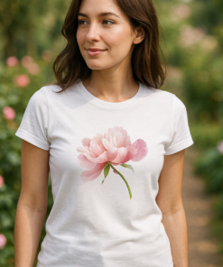 Футболка жіноча з принтом “Квітка Півонія”