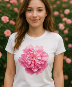 Футболка жіноча з принтом “бутон Півонії”