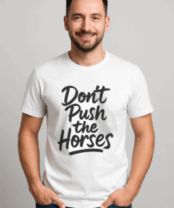 Футболка чоловіча «Don’t push the horses»