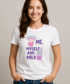 Футболка жіноча «Me, MySelf, Milk»