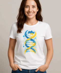 Футболка жіноча «ДНК Незалежної України»